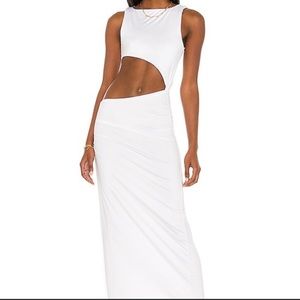 Agua Bendita Massai Ruched Side Slit Cut Out Dress